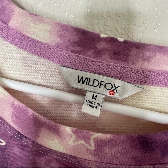Wildfox Purple Star Tiedye Lounge Short Set Medium - Picture 6 of 8